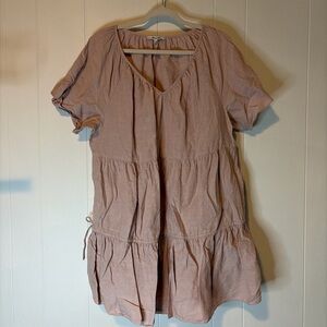 Madewell Blush Tiered Mini Dress